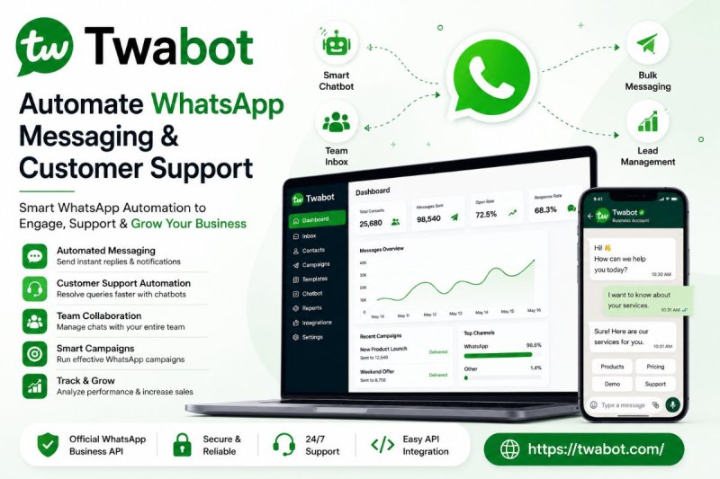 Twabot – Automate WhatsApp Messaging & Customer Support